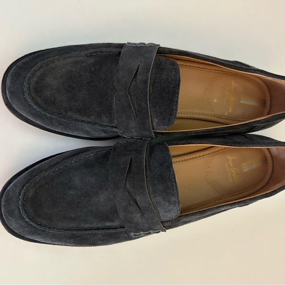 Sam Edelmon Navy real Suede Loafers